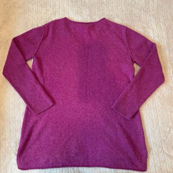 Sundance 100% Cashmere V-Neck Pullover Sweater Purple Women's Size Small - Picture 2 of 5